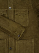 Boglioli Green Suede Utility Shirt Jacket