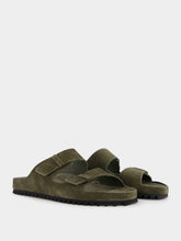 Officine Creative Agorà Green Suede Slides