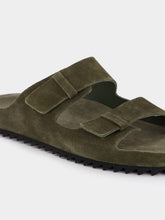 Officine Creative Agorà Green Suede Slides