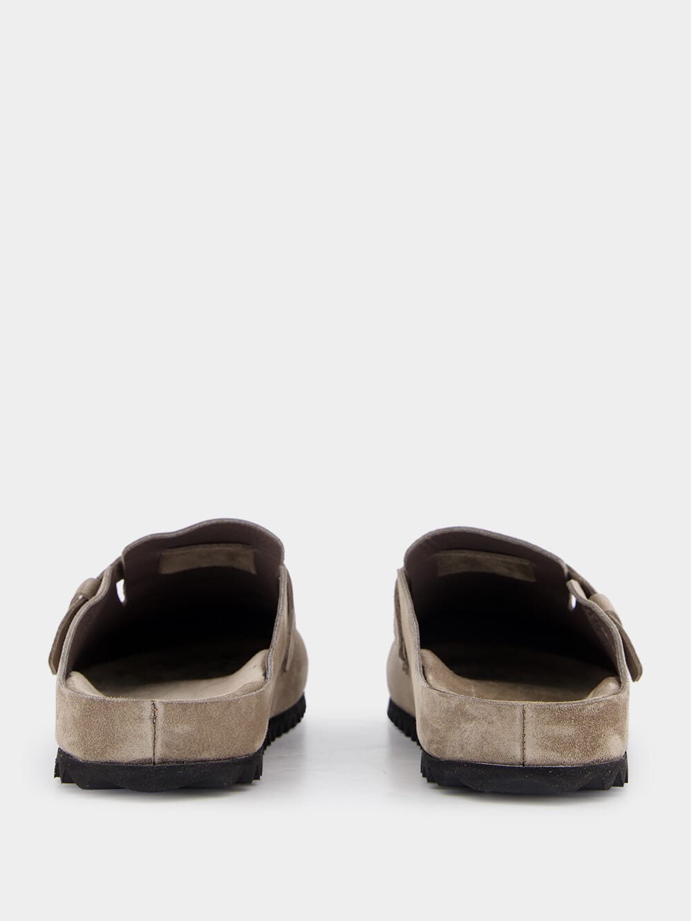 Agorà Taupe Suede Leather Slippers