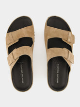 Officine Creative Taupe Suede Agorà 010 Slide Sandals
