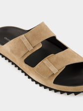 Officine Creative Taupe Suede Agorà 010 Slide Sandals