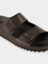 Officine Creative Brown Leather Agorà 010 Slide Sandals