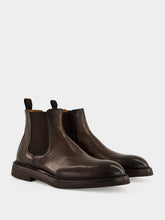 Officine Creative Ebony Brown Dude Flexi Leather Chelsea Boots