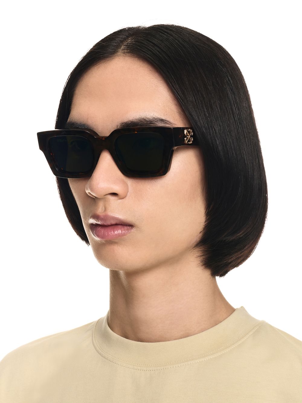 Tortoise Green Square Sunglasses