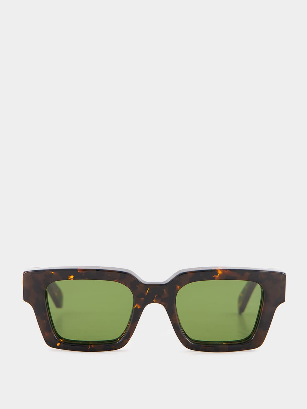 Tortoise Green Square Sunglasses