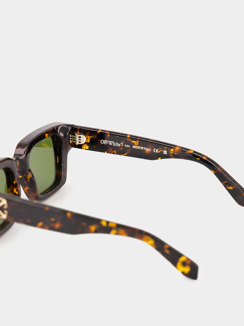 Tortoise Green Square Sunglasses