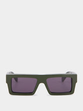 Off-White Ruby Military Green Rectangular Sunglasses