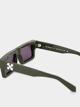 Off-White Ruby Military Green Rectangular Sunglasses