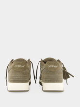 Off-White Cream and Green Out Of Office Suede Sneakers