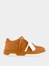 Off-White Cognac Out Of Office Leather Sneakers