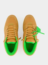 Off-White Saddle Brown and Green Out Of Office Leather Sneakers