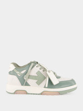 Off-White White and Sage Green Out Of Office Sneakers