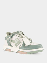 Off-White White and Sage Green Out Of Office Sneakers