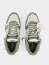 Off-White White and Sage Green Out Of Office Sneakers