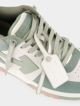 Off-White White and Sage Green Out Of Office Sneakers