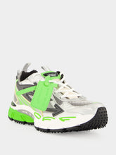 Off-White Grey and Neon Green Be Right Back Sneakers