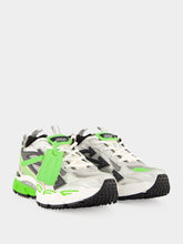 Off-White Grey and Neon Green Be Right Back Sneakers