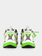 Off-White Grey and Neon Green Be Right Back Sneakers