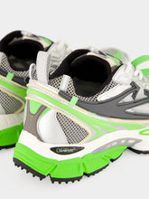 Off-White Grey and Neon Green Be Right Back Sneakers