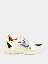 Off-White Neon Blue and White Be Right Back Worn Out