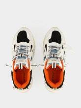 Off-White Neon Blue and White Be Right Back Worn Out