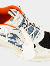 Off-White Neon Blue and White Be Right Back Worn Out