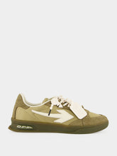 Off-White Military Green and Beige End Of Play Sneakers