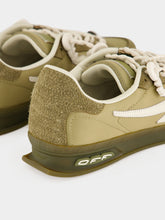 Off-White Military Green and Beige End Of Play Sneakers