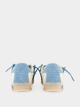 Off-White Cream White and Neon Blue End Of Play Sneakers