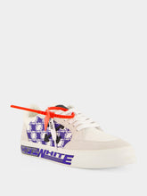 Off-White White and Neo Blue M-Vulc Low Sneakers