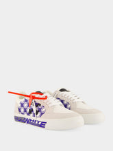 Off-White White and Neo Blue M-Vulc Low Sneakers