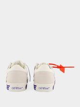 Off-White White and Neo Blue M-Vulc Low Sneakers
