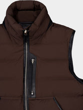 Tom Ford Chocolate Sleeveless Funnel Neck Gilet