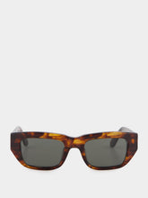 Retrosuperfuture Ra Havana Striata Rectangular Sunglasses
