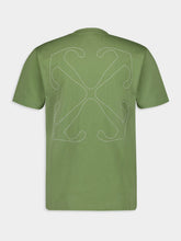 Off-White Khaki Stitch Arrow Slim T-Shirt
