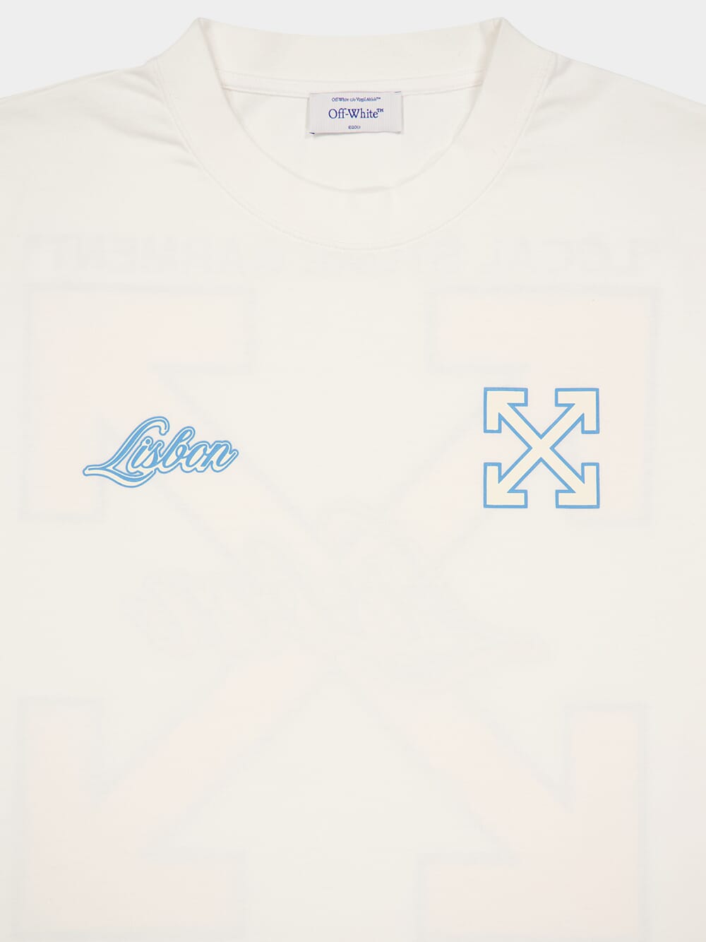 White Lisbon Print Cotton T-Shirt