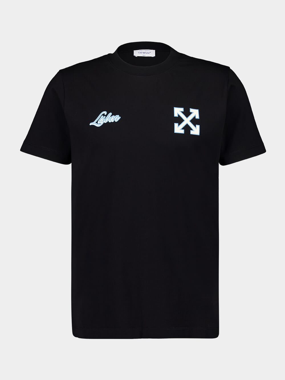 Black Lisbon Print Cotton T-Shirt