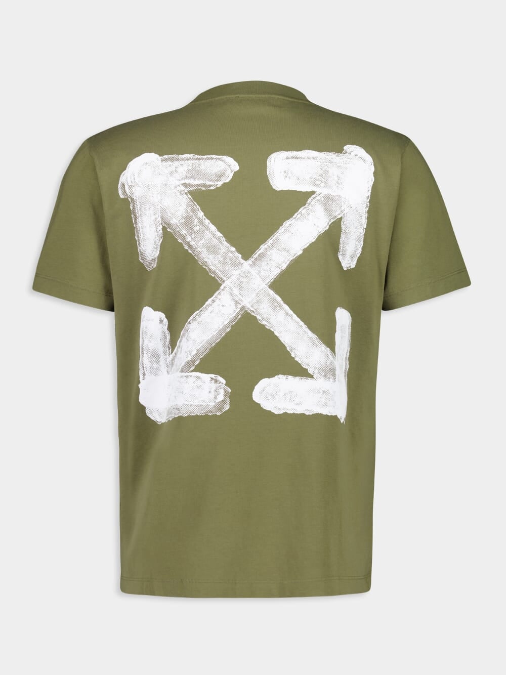 Green T-Shirt Slim Fit Spray Arrow Cotton