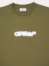 Off-White Green Arrow Spray Cotton Slim Fit T-Shirt