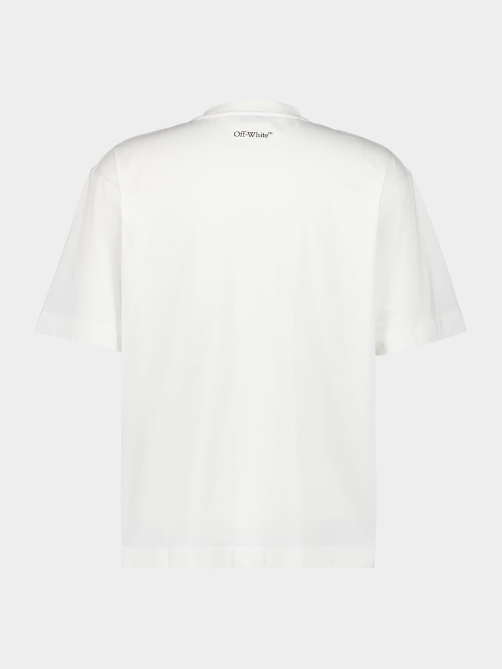 White Fresco Oval Print T-Shirt