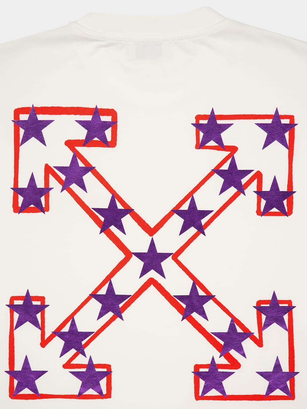 White Starry Arrow Graphic T-Shirt