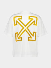 Off-White White and Citrus Tape Arrow Cotton T-Shirt