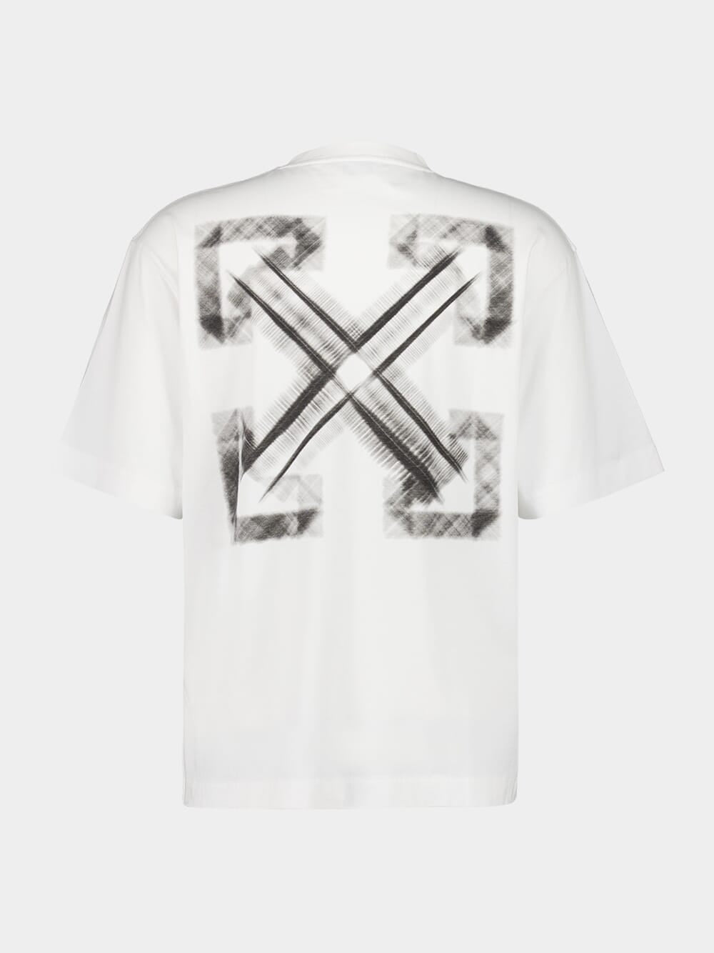 White Vibe Arrow Graphic T-Shirt