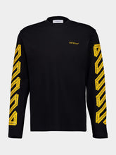 Off-White Black and Citrus Long-Sleeve Tape Arrow T-Shirt