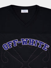 Off-White Black Perforated V-Neck T-Shirt