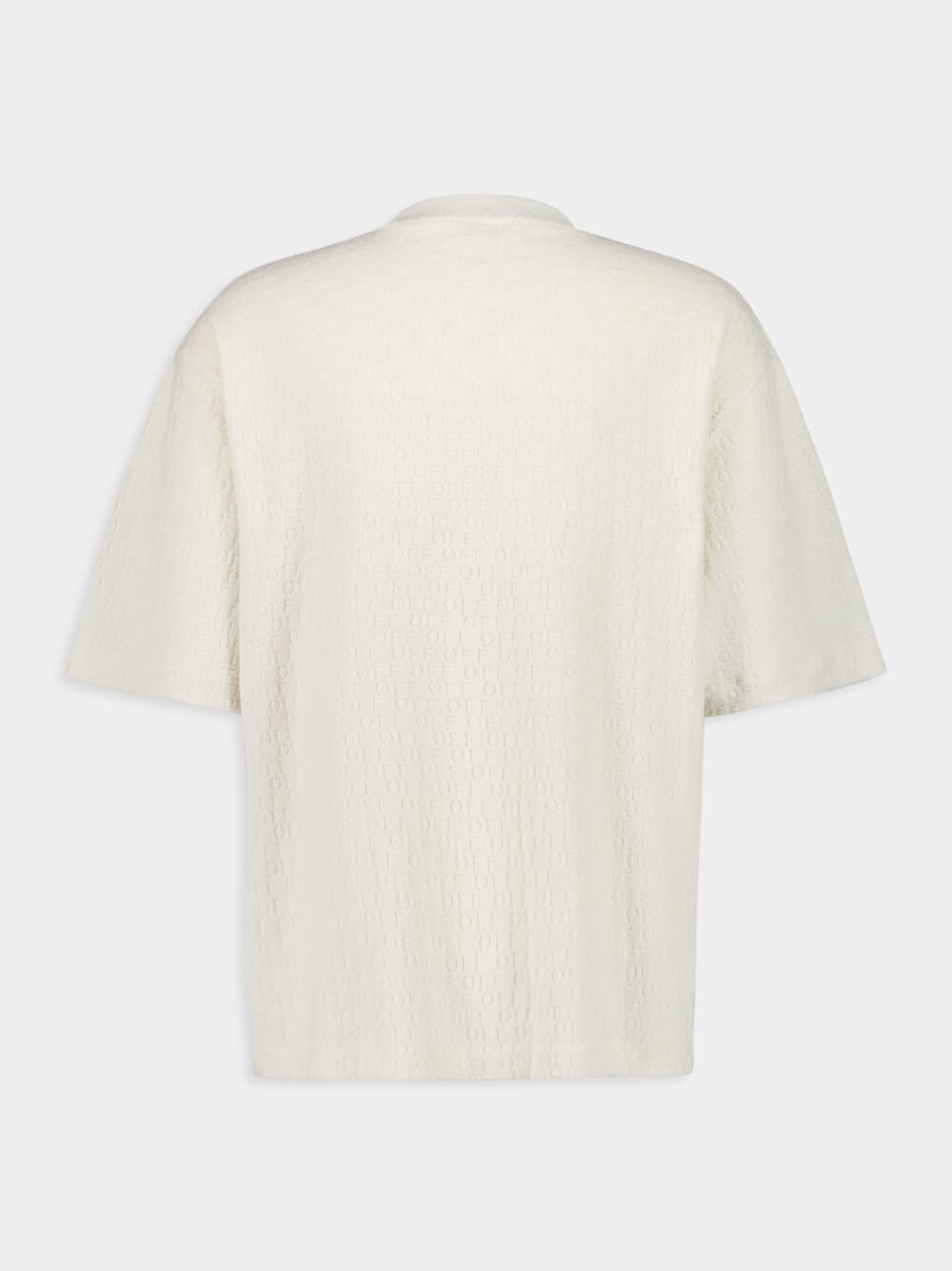 Cream Terry Cotton T-Shirt