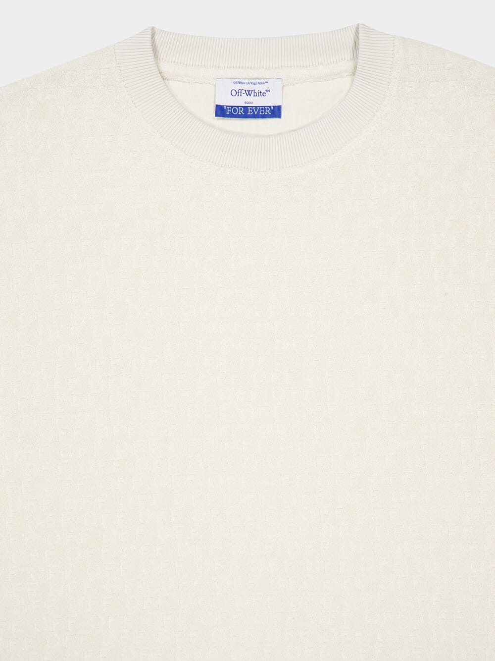 Cream Terry Cotton T-Shirt