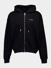 Off-White Black Zip-Up Hoodie
