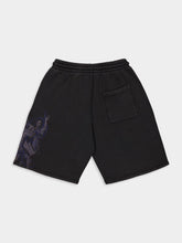 Off-White Vintage Black Faded Painting Cotton Sweatshorts